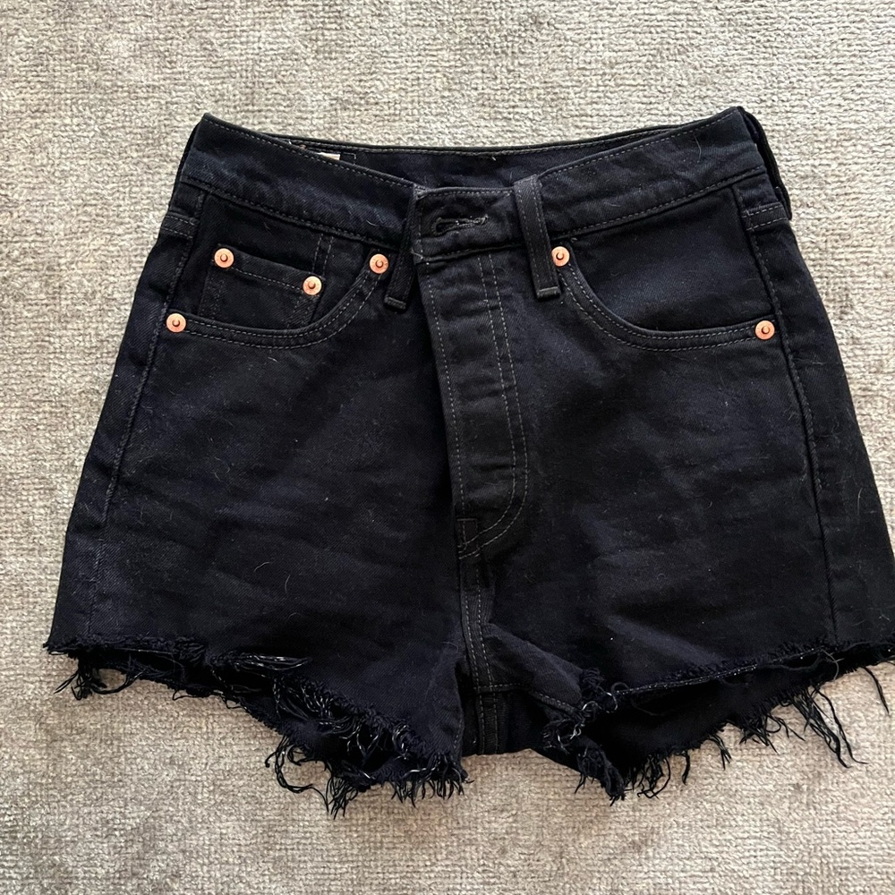 Levi's Black Jean Shorts for Women